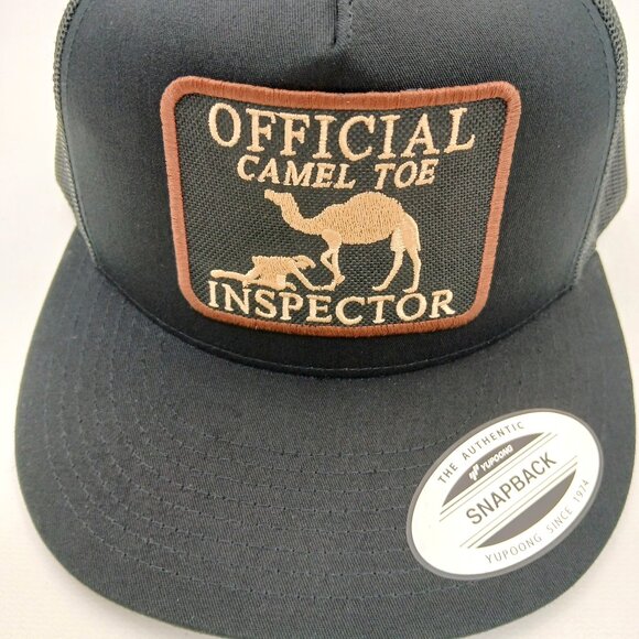 Official Camel Toe Inspector Flat Bill Trucker Mesh Snapback Cap Hat Black - Picture 1 of 6